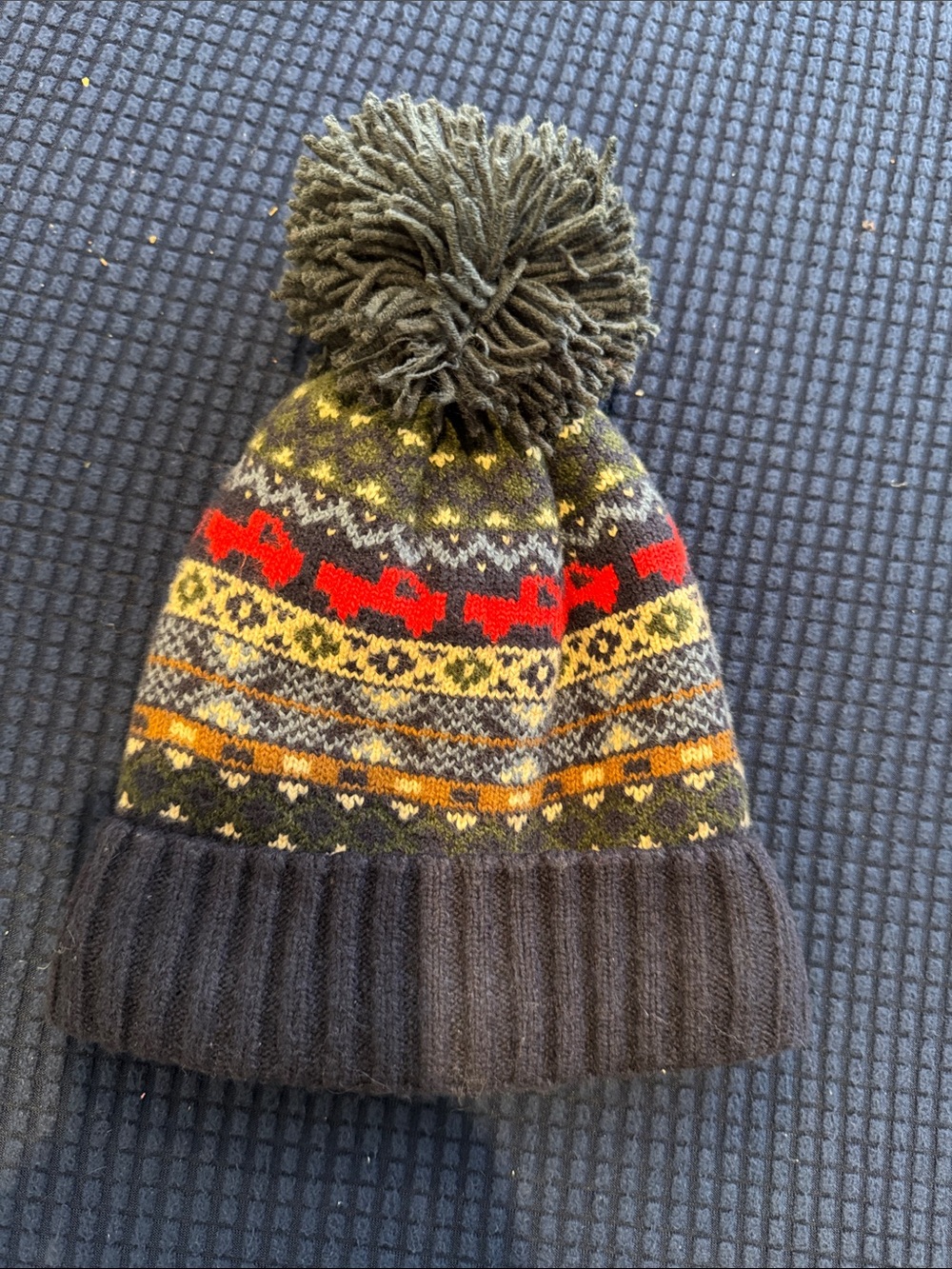 Baby Pom-Pom Fair Isle Beanie - Multicolor